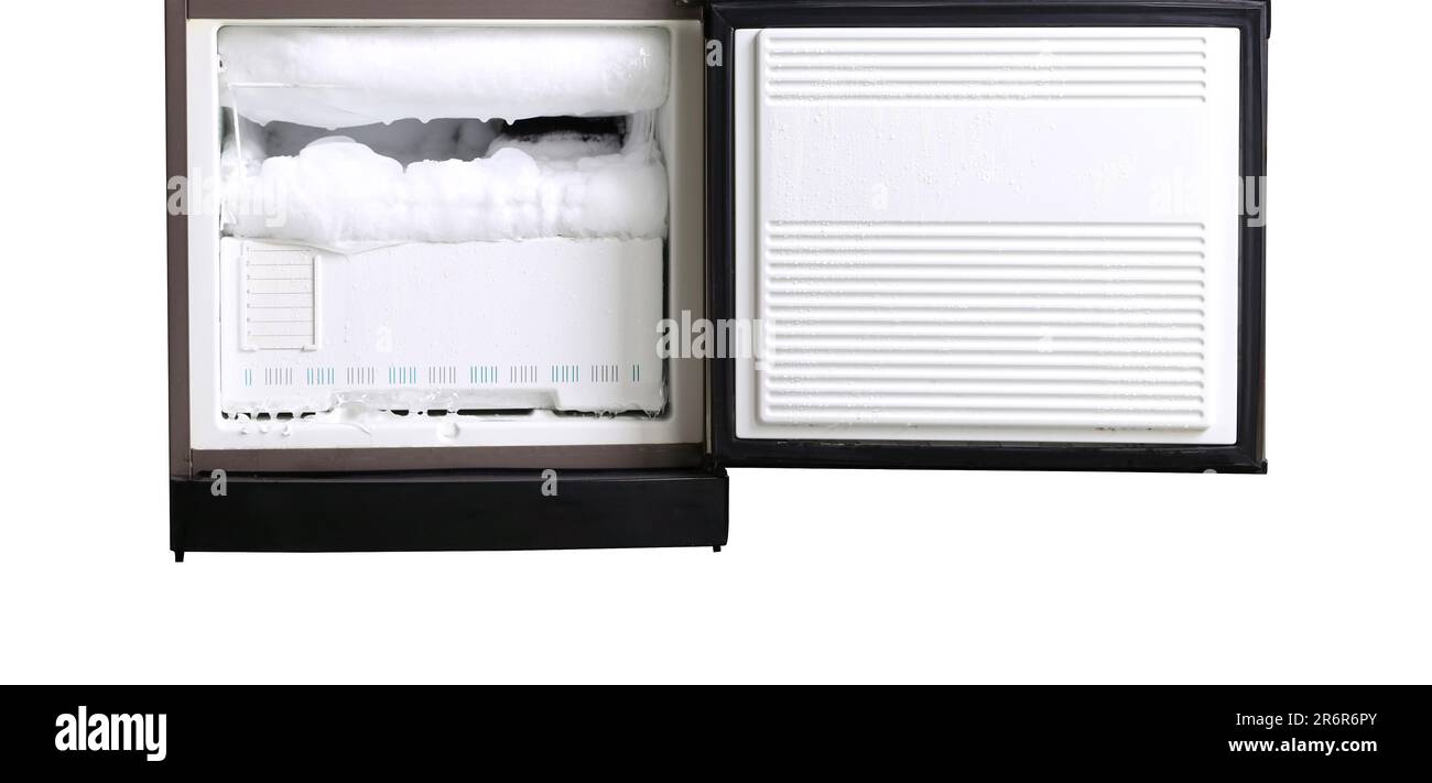Trouble of refrigerator. Freezer in the ice Stock Photo Alamy