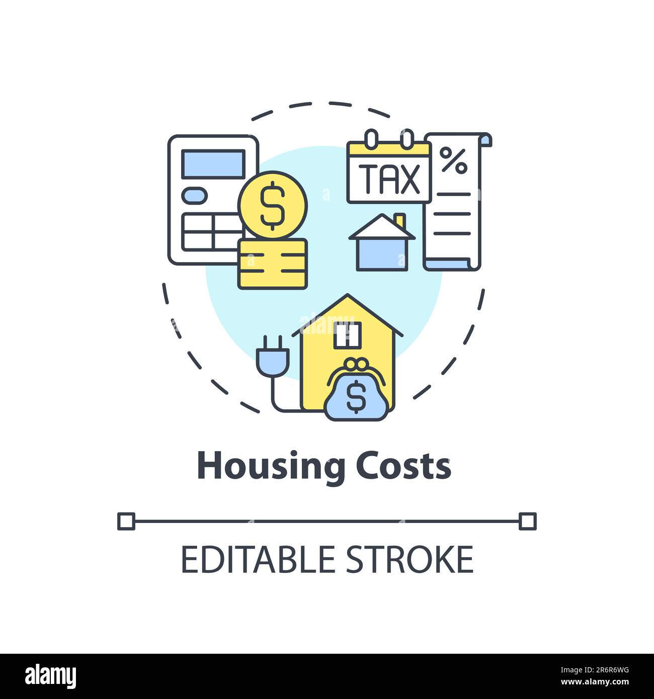 Housing costs concept icon Stock Vector Image & Art Alamy