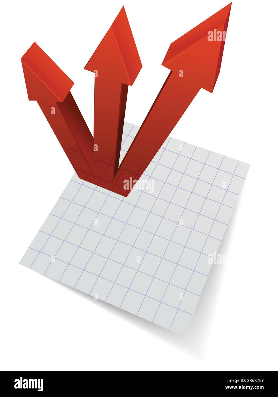Background from arrows and an empty sheet of paper Stock Vector Image ...