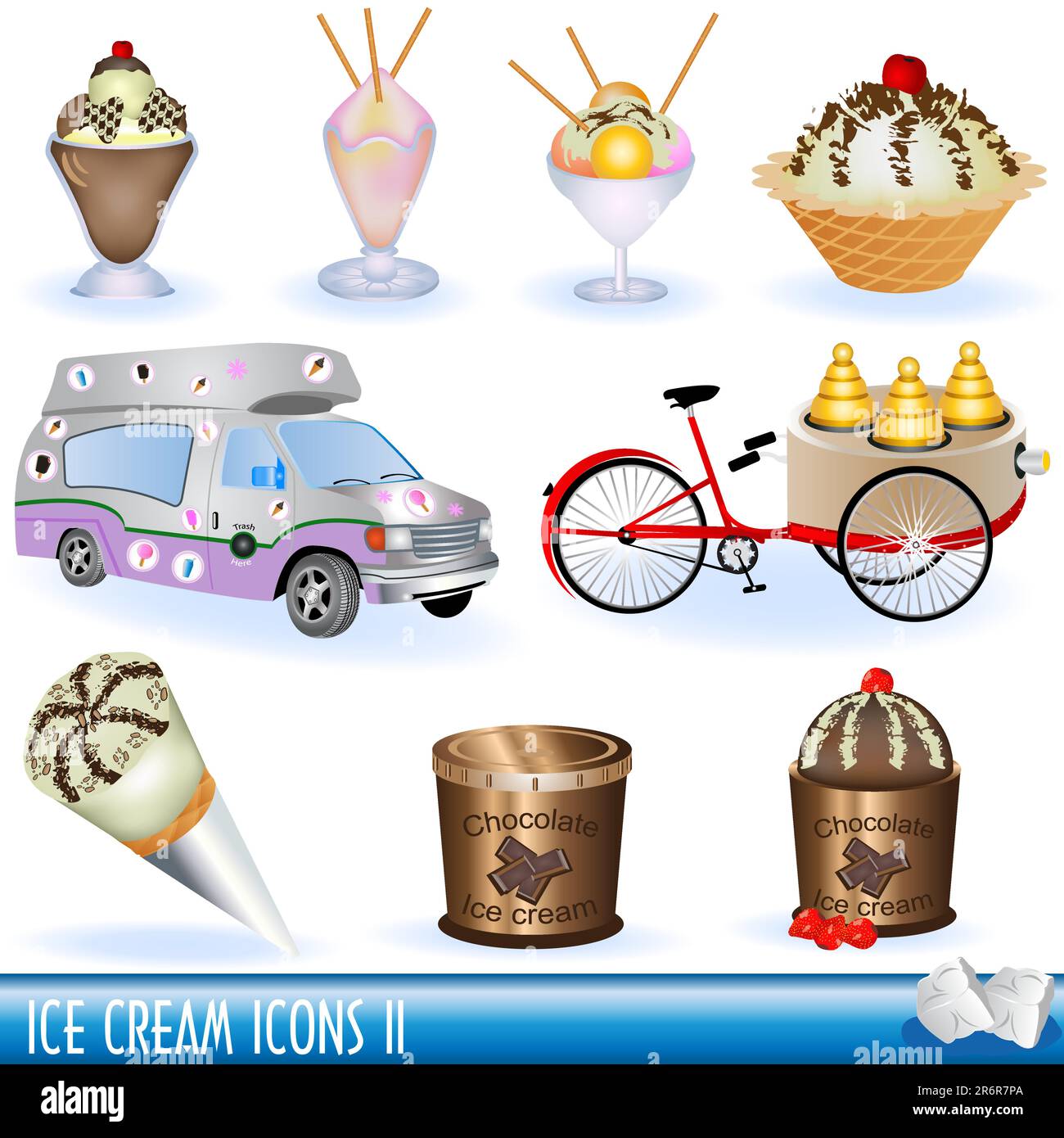 A collection of ice cream icons, part 2 Stock Vector Image & Art - Alamy