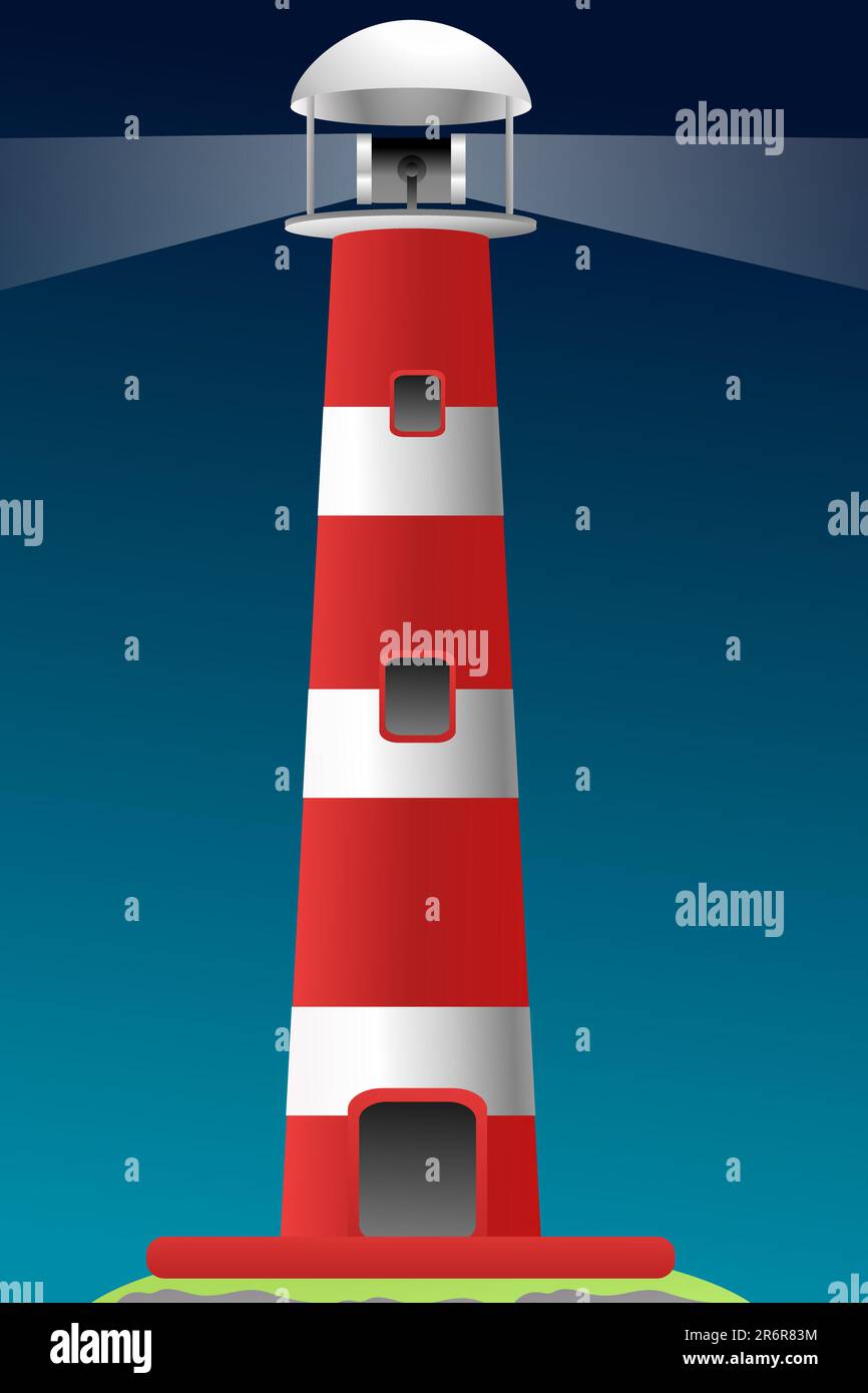 illustration of light house Stock Vector Image & Art Alamy