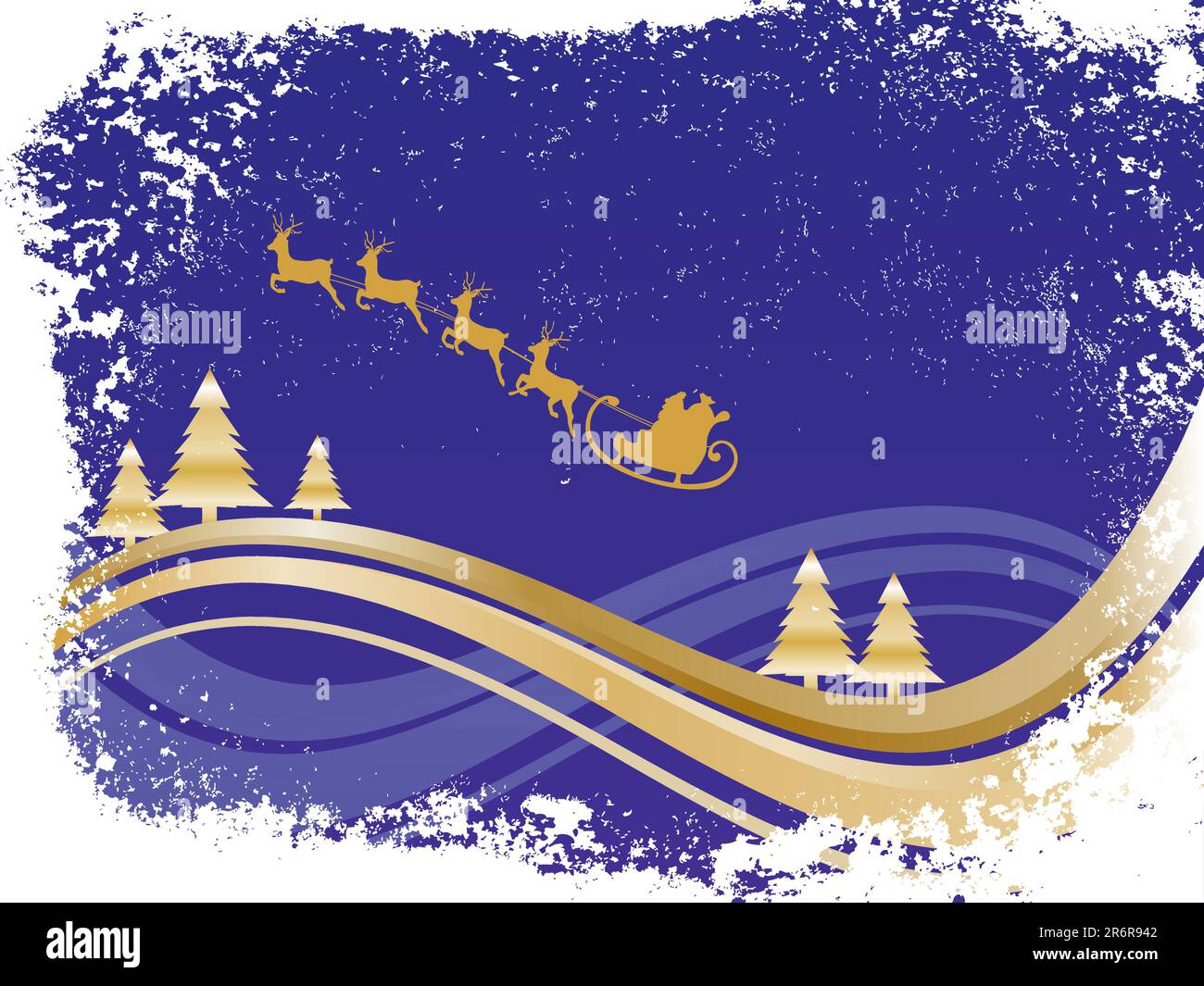 Santas sleigh white background Stock Vector Images - Alamy