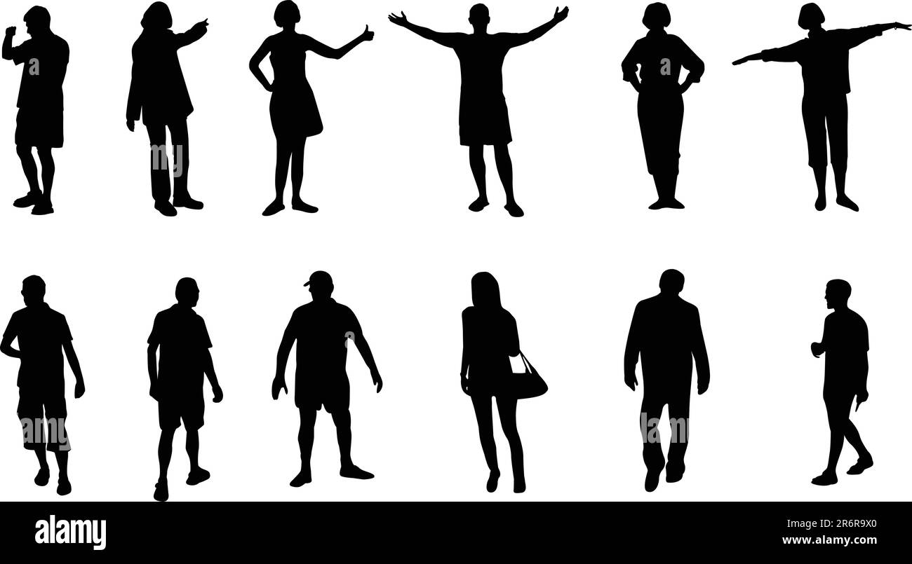 people silhouettes vector illustration Stock Vector Image & Art - Alamy