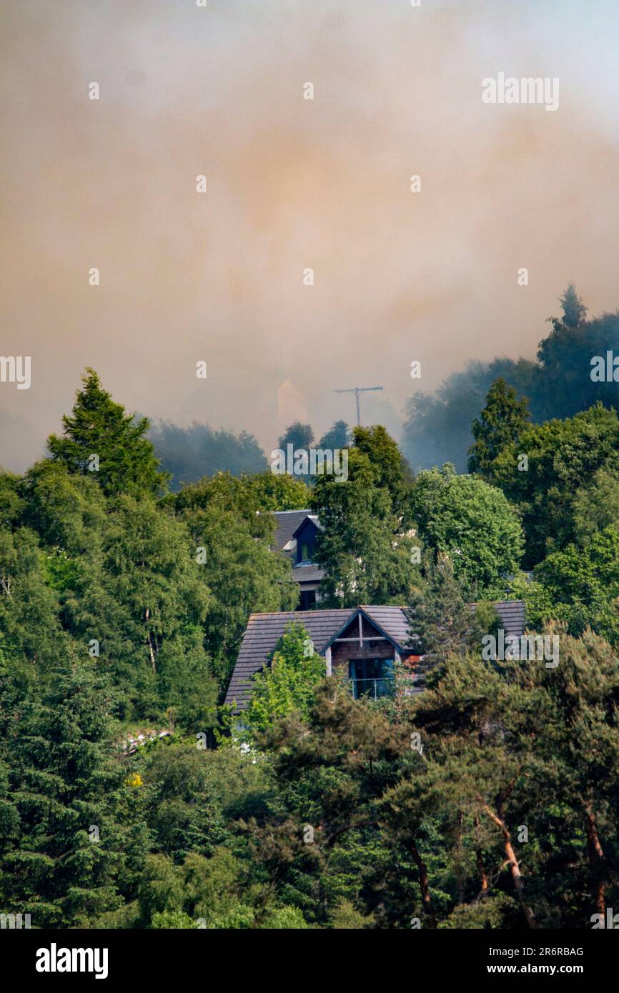 Daviot, Inverness-shire, Scotland. 10th June 2023. Wildfire at Daviot, Inverness-shire Credit: ANDY WALKER/Alamy Live News Stock Photo