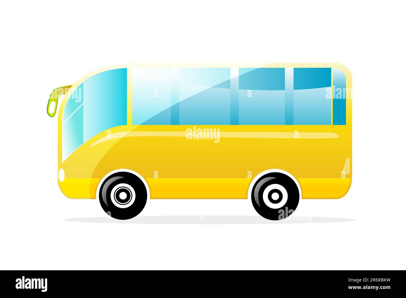 illustration of beautiful bus on white background Stock Vector