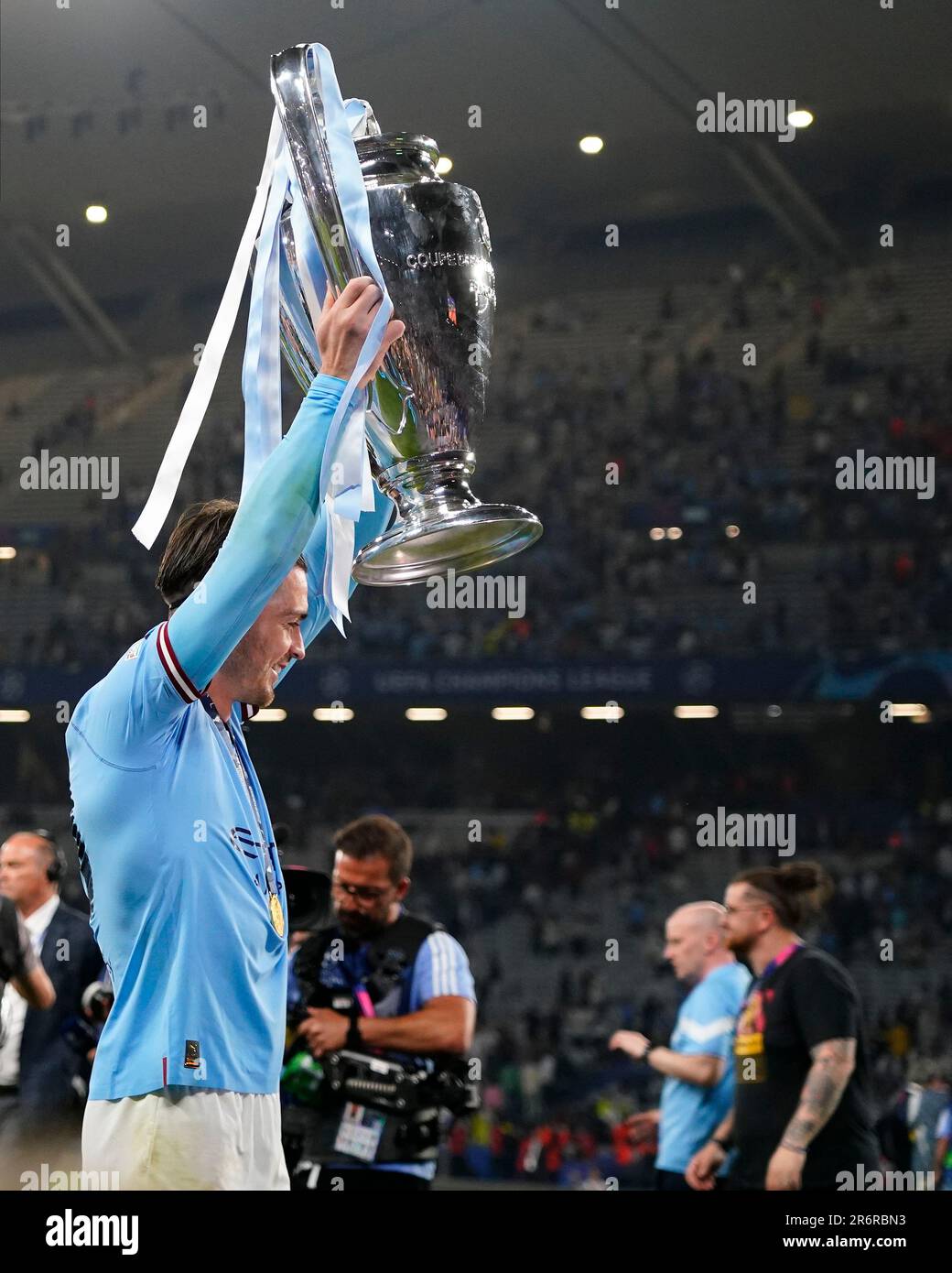 Istanbul Spain Th June Jack Grealish Of Manchester City With The Trophy During The