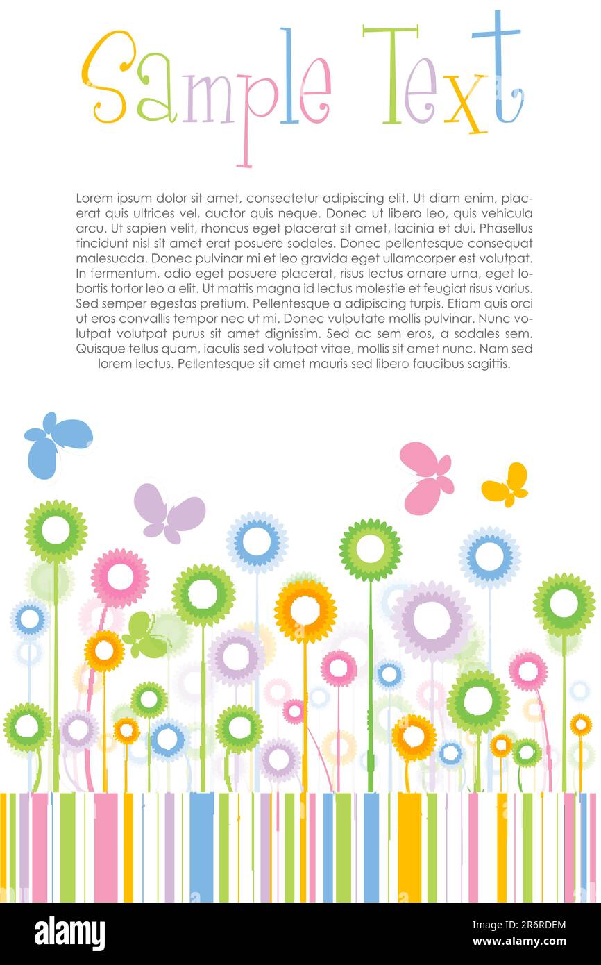 illustration of colorful floral card Stock Vector Image & Art - Alamy