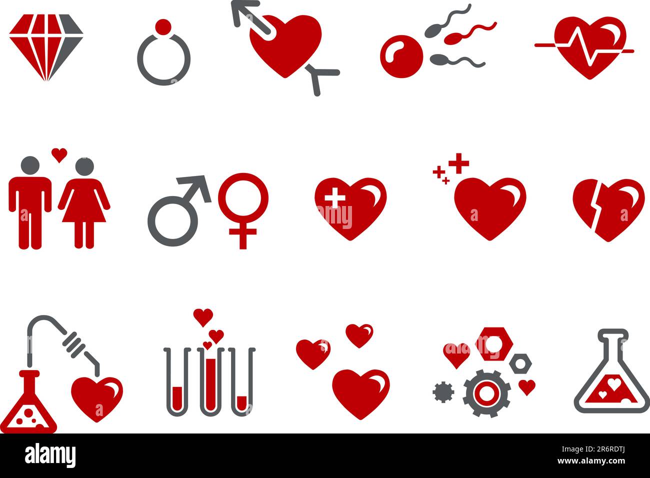 Vector icons pack - Red Series, s.valentine collection Stock Vector ...