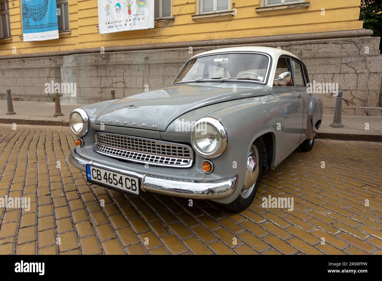 Sofia, Bulgaria - June 10, 2023: Retro parade old vintage or vintage car or car, retro retro car Wartburg 311 1.0 1st Generation 57ps Stock Photo
