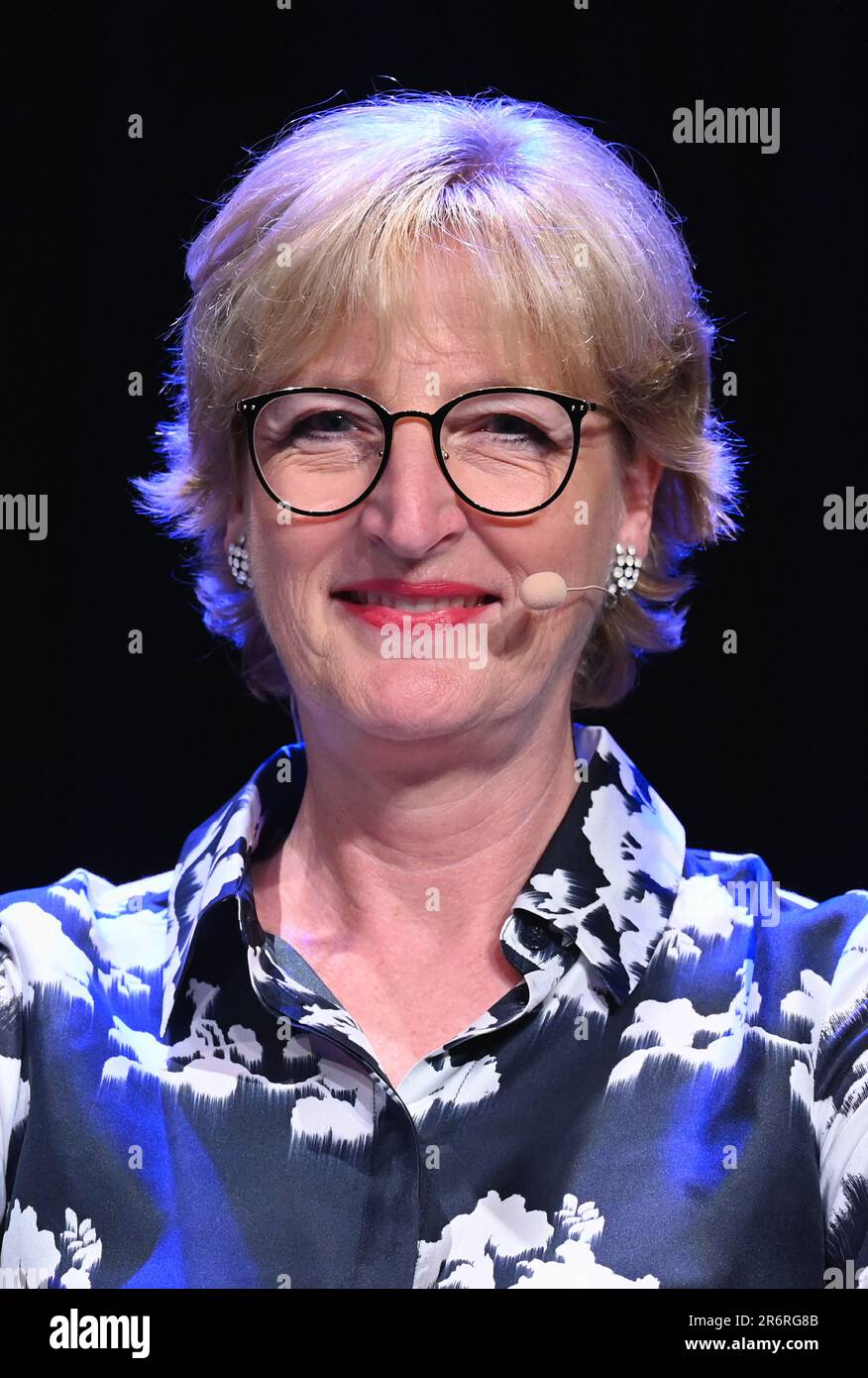 Cologne, Germany. 10th June, 2023. Medical ethicist Christiane Woopen, Director of the Center for Life Ethics at the University of Bonn and Chair of the European Ethics Council will speak on the panel at Phil.Cologne. Credit: Horst Galuschka/dpa/Alamy Live News Stock Photo