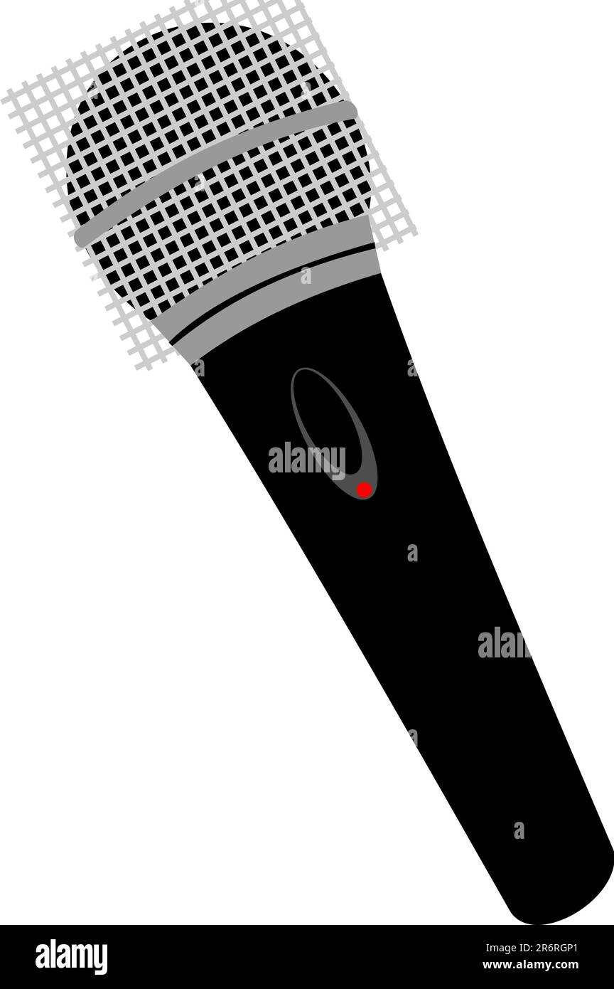 A isolated black microphone Stock Vector Image & Art - Alamy