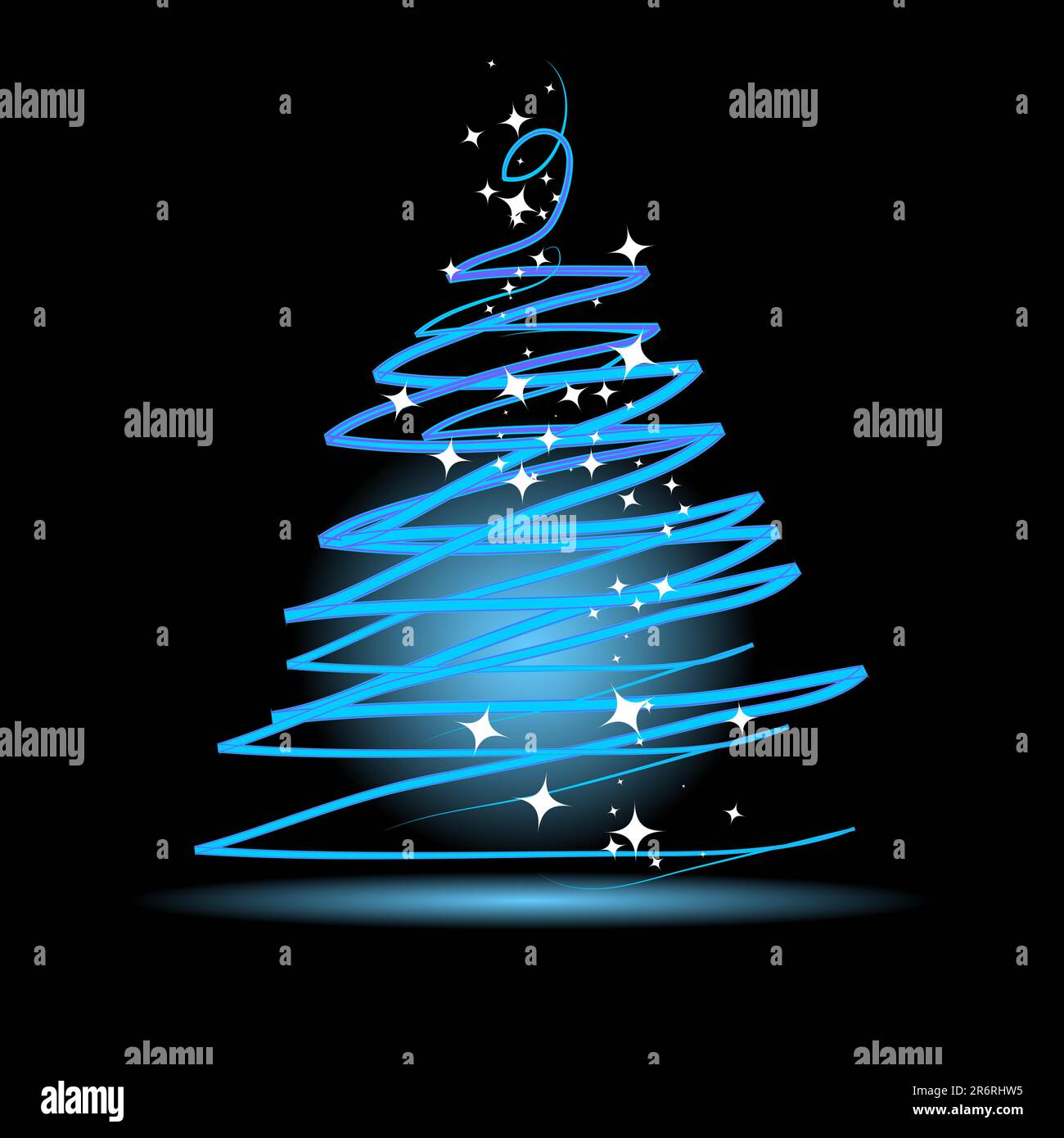 Christmas tree on black background Stock Vector Image & Art - Alamy