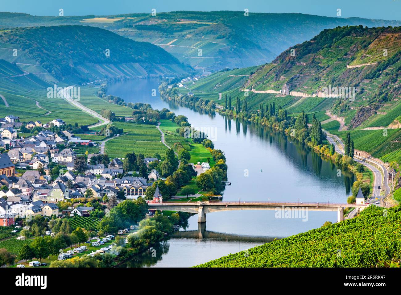 famous Moselle river loop in Trittenheim, Germany Stock Photo - Alamy
