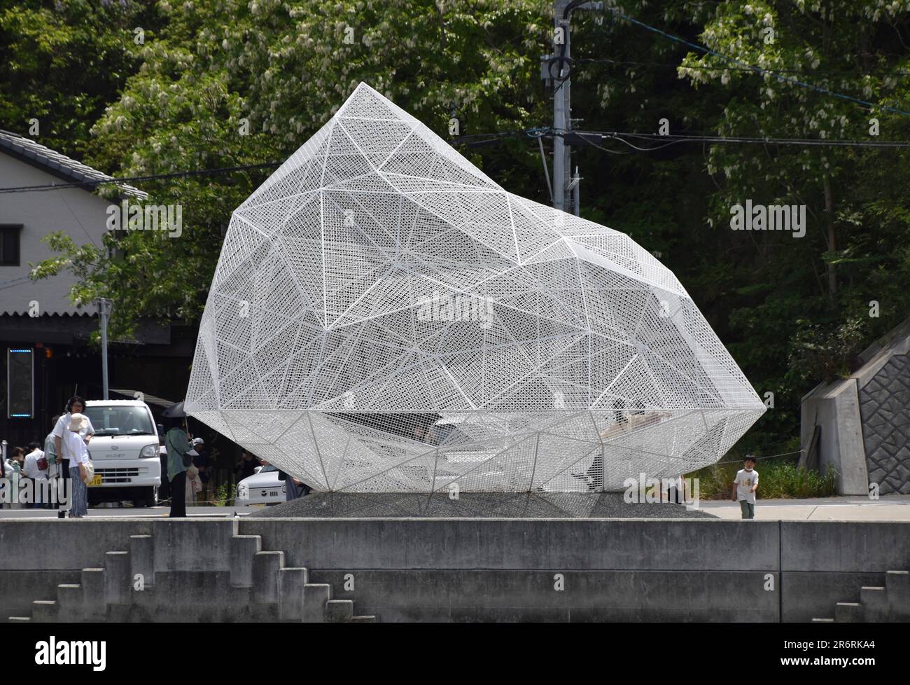 An artwork "Naoshima Pavilion" created by a Japanese architect Sousuke