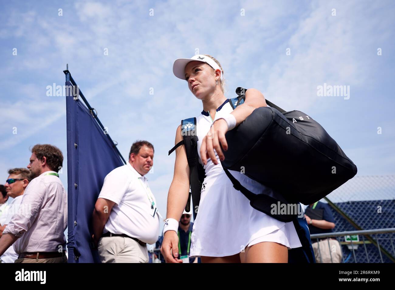 Katie Swan walks onto court for her final against Yanina Wickmayer (not ...