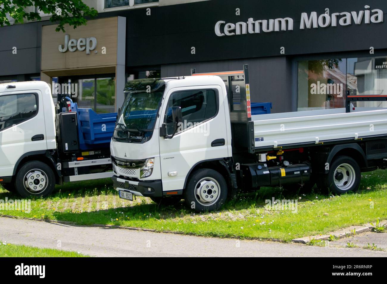 OSTRAVA, CZECH REPUBLIC - MAY 5, 2023: Mitsubishi Canter Fuso 3515 light truck at dealership Stock Photo