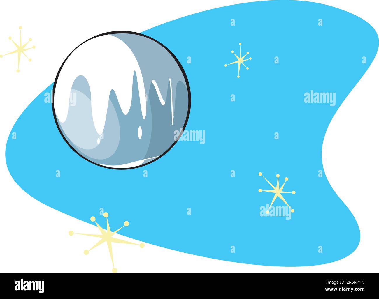 Retro Planet Pluto is part of a complete set of Solar System planet for download. Stock Vector