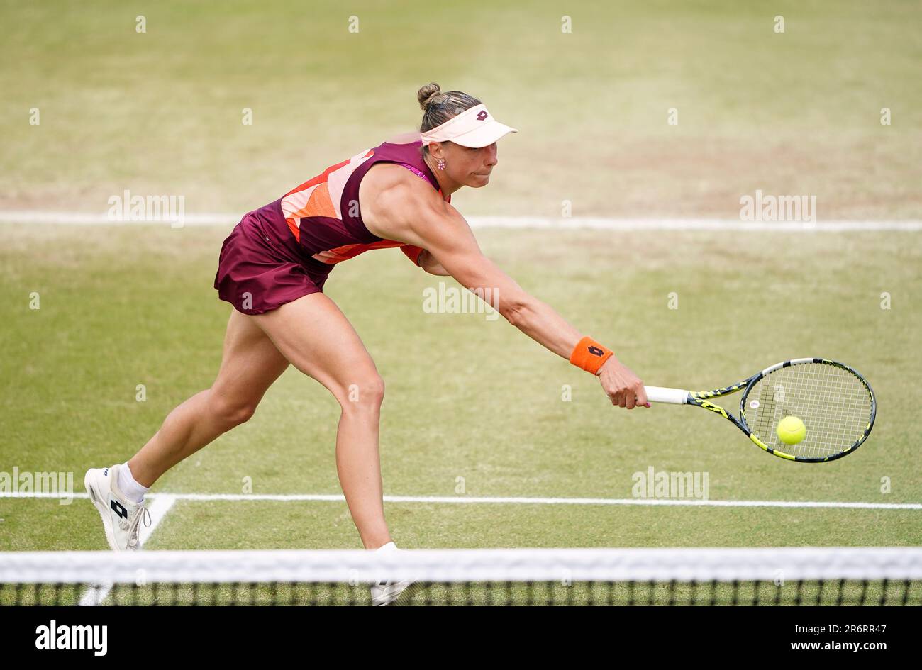 Yanina Wickmayer in action during her final against Katie Swan (not ...