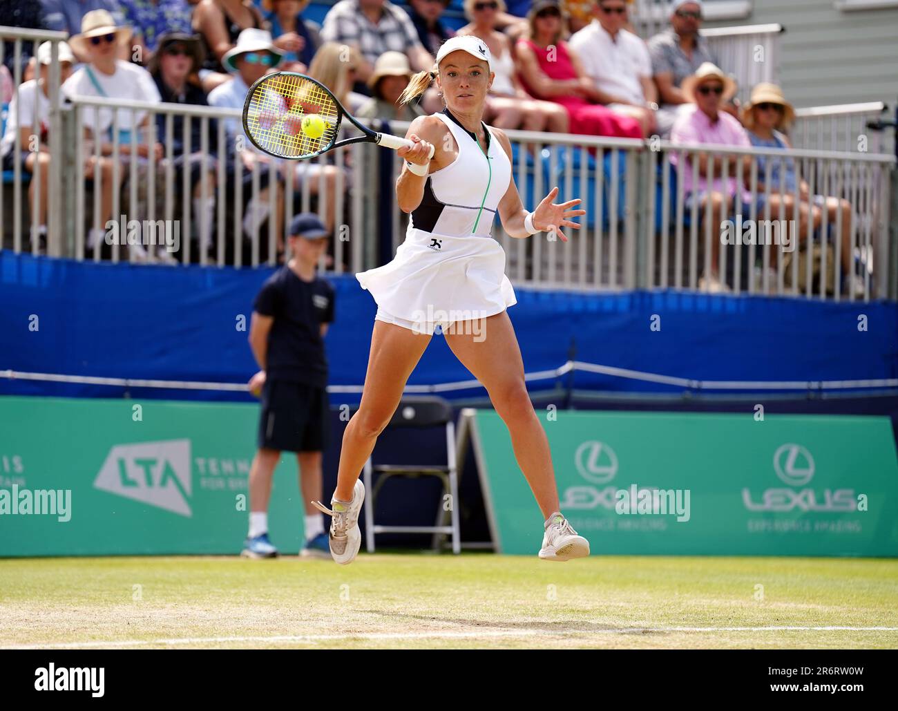 Katie Swan in action during her final against Yanina Wickmayer (not ...