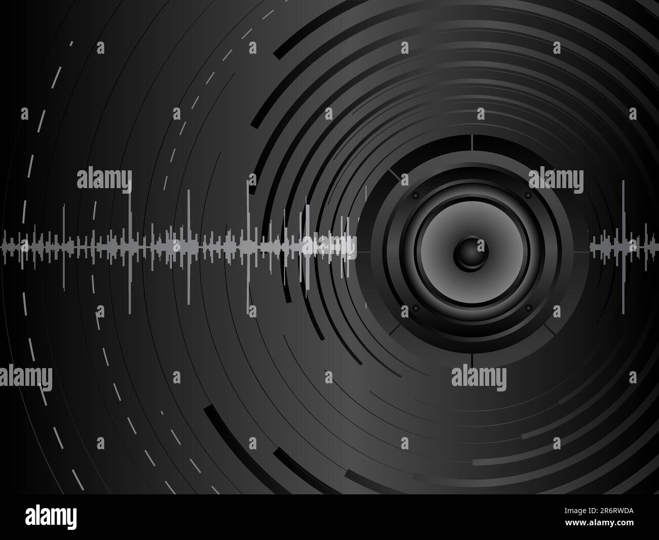 Vector abstract music background with audio speakers. Stock Vector