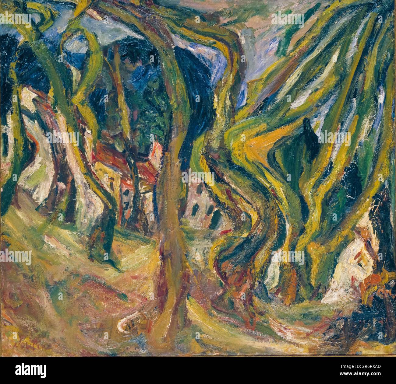 Chaim Soutine, Landscape at Céret, painting in oil on canvas, circa 1922 Stock Photo