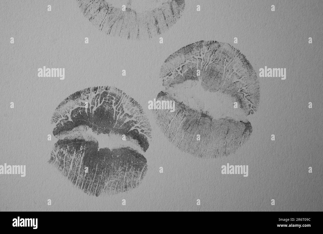 Female lips kiss pattern. Cosmetics and love background. Stock Photo
