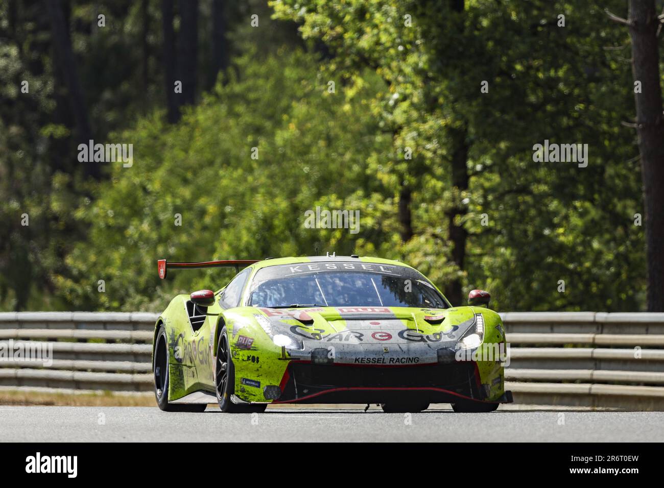 57 KIMURA Takeshi (jpn), HUFFAKER Scott (usa), SERRA Daniel (bra), Kessel Racing, Ferrari 488 GTE Evo, action during the 24 Hours of Le Mans 2023 on the Circuit des 24 Heures du Mans from June 10 to 11, 2023 in Le Mans, France - Photo: Florent Gooden/DPPI/LiveMedia Stock Photo