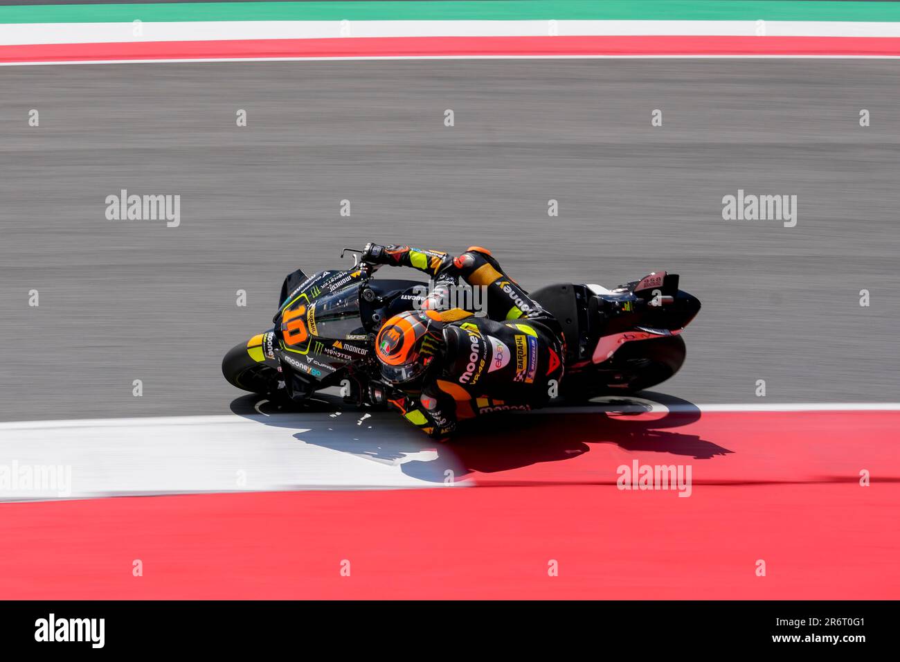 Italian rider Luca Marini of the Mooney VR46 Racing Team steers his motorcycle during the MotoGP race of the Grand Prix of Italy at the Mugello circuit in Scarperia, Italy, Sunday, June