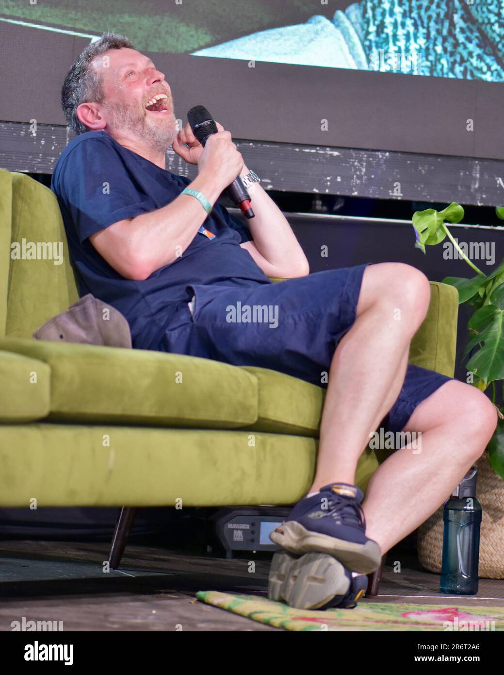 Oxford, UK. 11th June, 2023. My Time Capsule Podcast With Mike Fenton Stevens and Dave Gorman Credit: Graham Tarrant/Alamy Live News Stock Photo