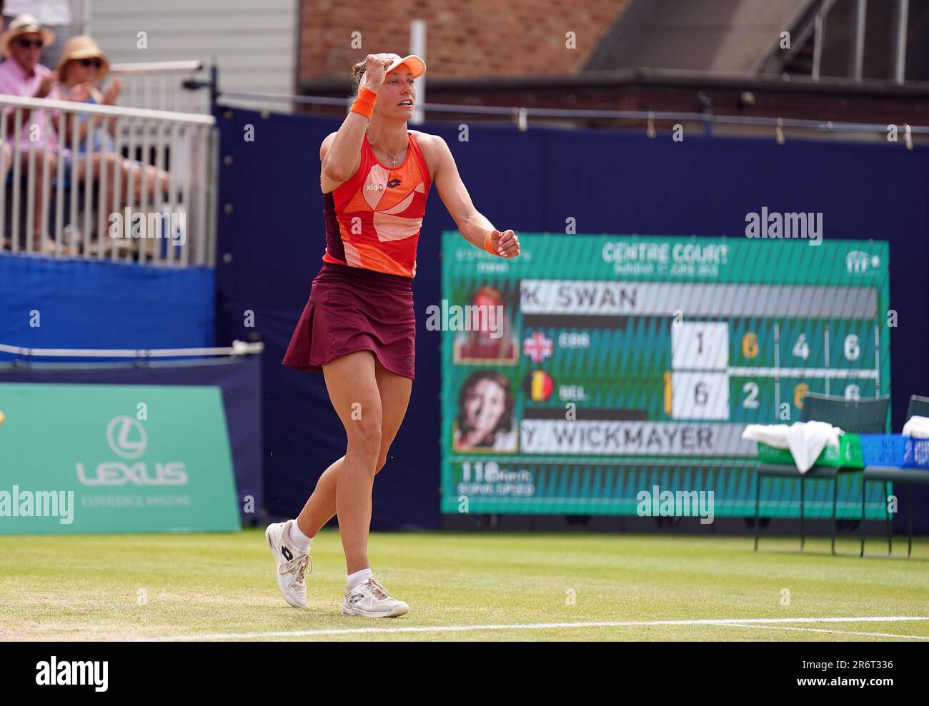 Yanina Wickmayer celebrates winning her final against Katie Swan (not ...