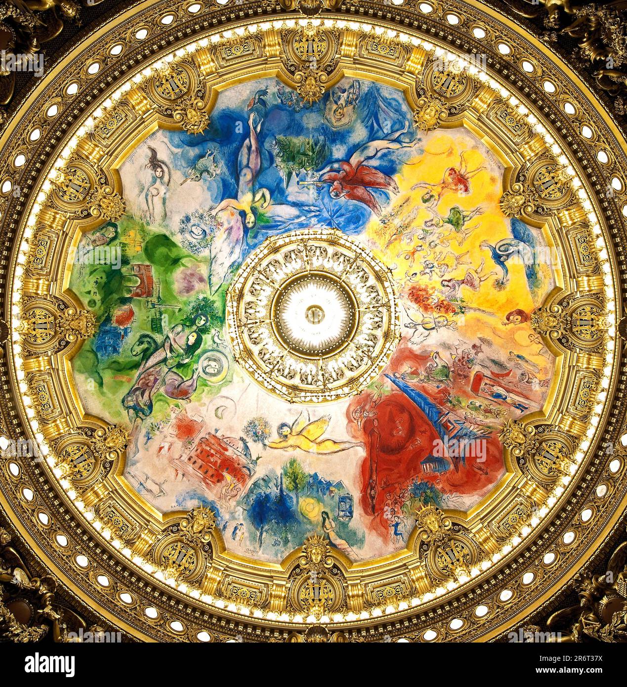The Ceiling of the Opéra Garnier. Museum: OPERA GARNIER, PARIS. Author:  MARC CHAGALL Stock Photo - Alamy
