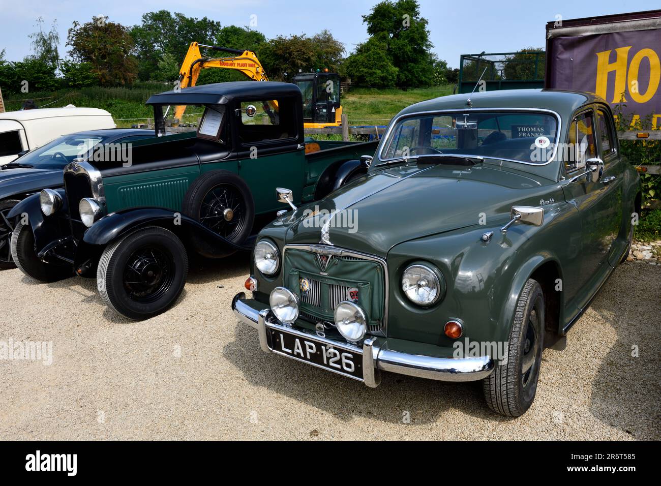 Hook Norton Brewery, Cotswolds, UK. 11th June 2023. Rover 90 and Ford Truck on Static Display 11th June 2023 Credit: MELVIN GREEN/Alamy Live News Stock Photo