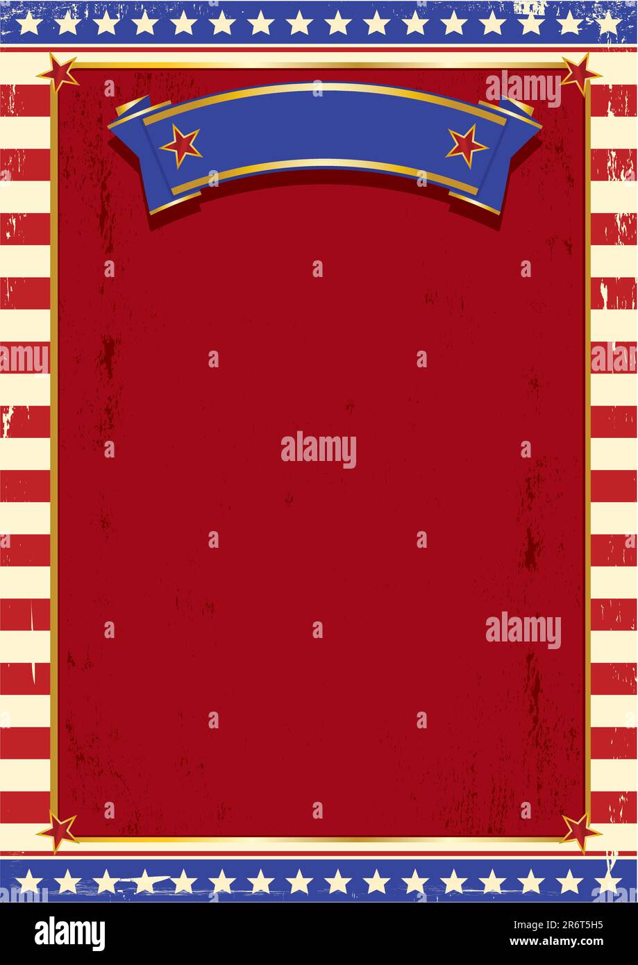 A poster circus with a grunge background and ribbon for your message ...