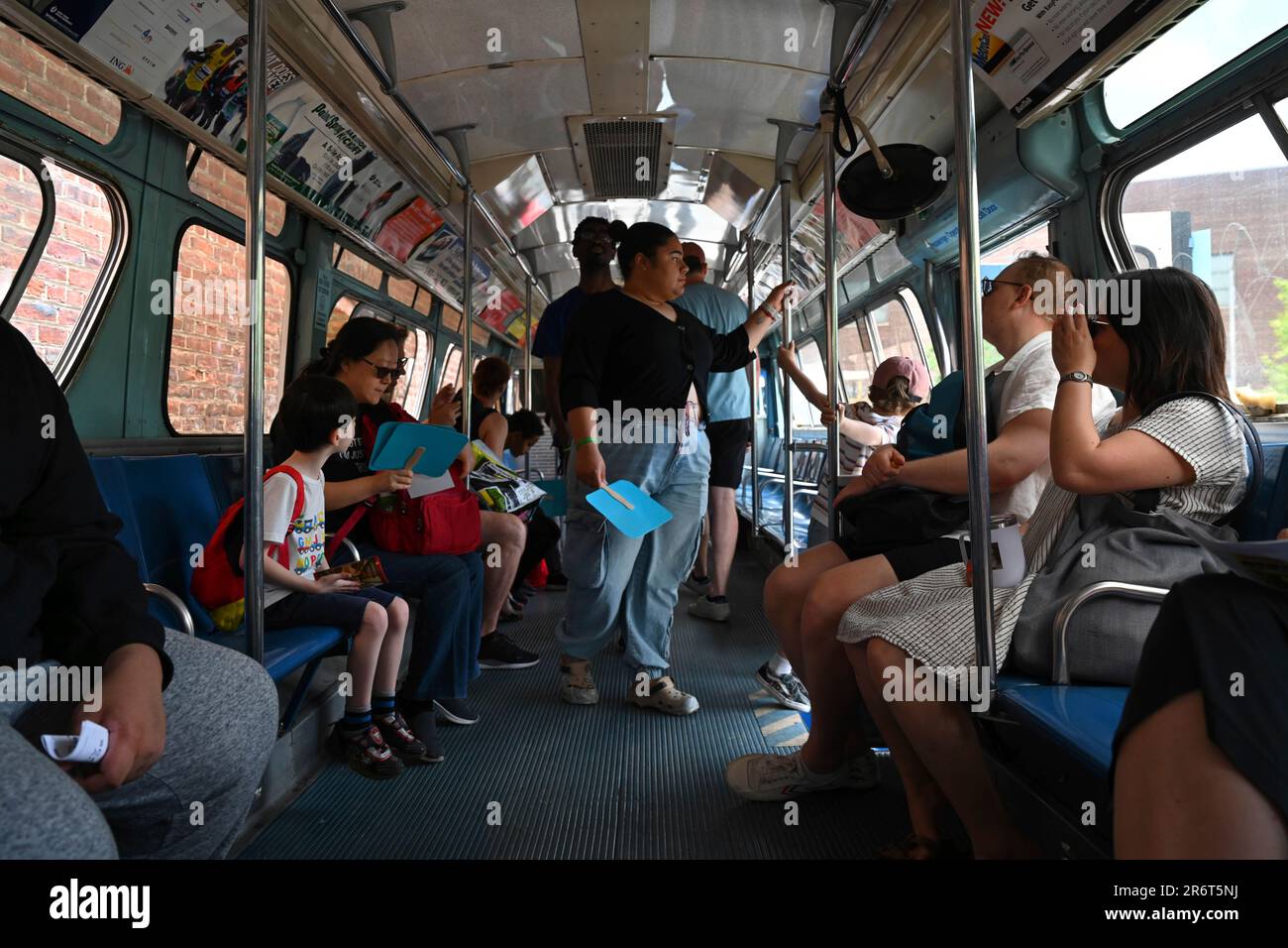 Photo by NDZ/STAR MAX/IPx 2023 6/10/23 People tour vintage buses