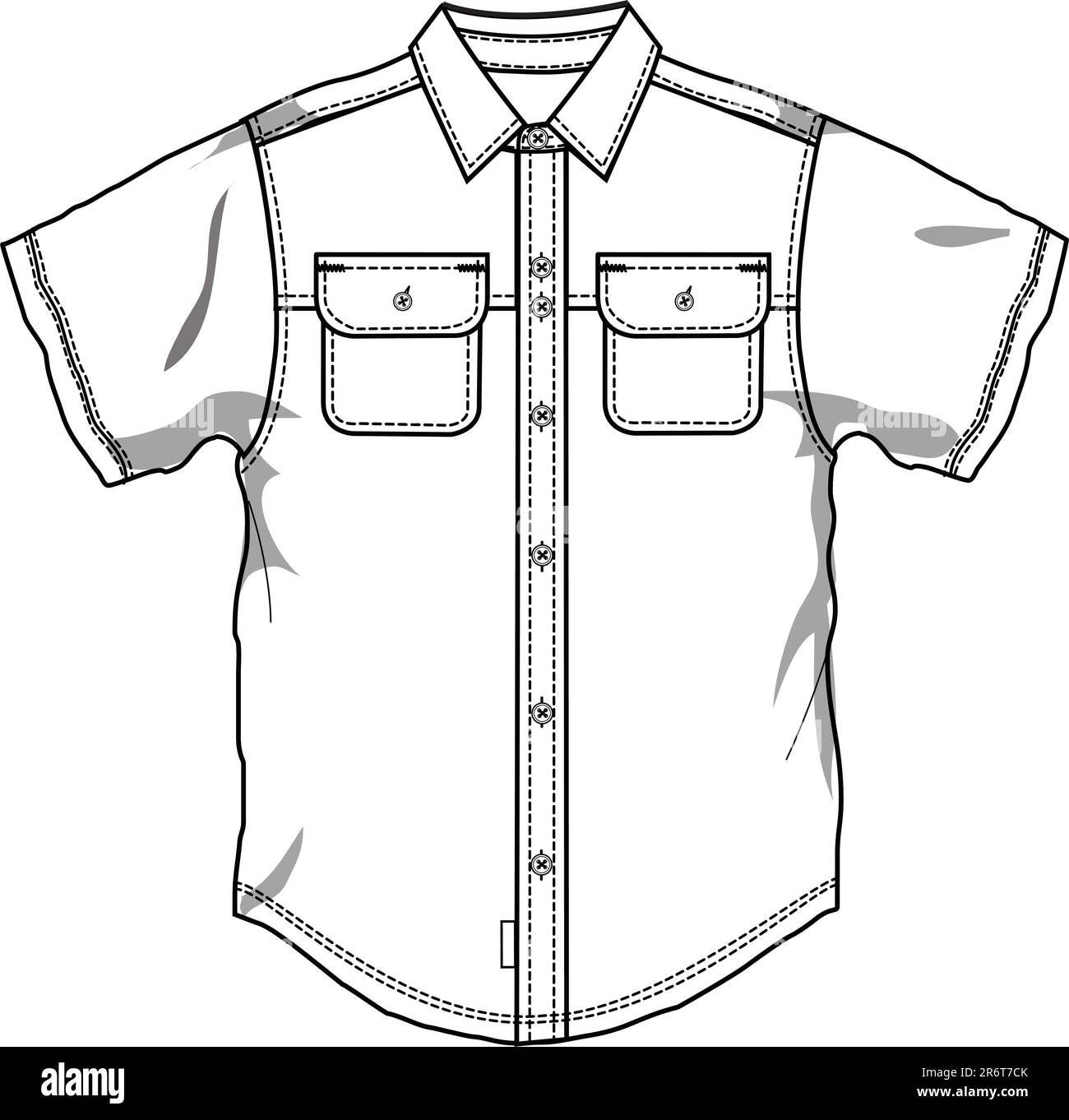 men-button-down-shirt-stock-vector-image-art-alamy