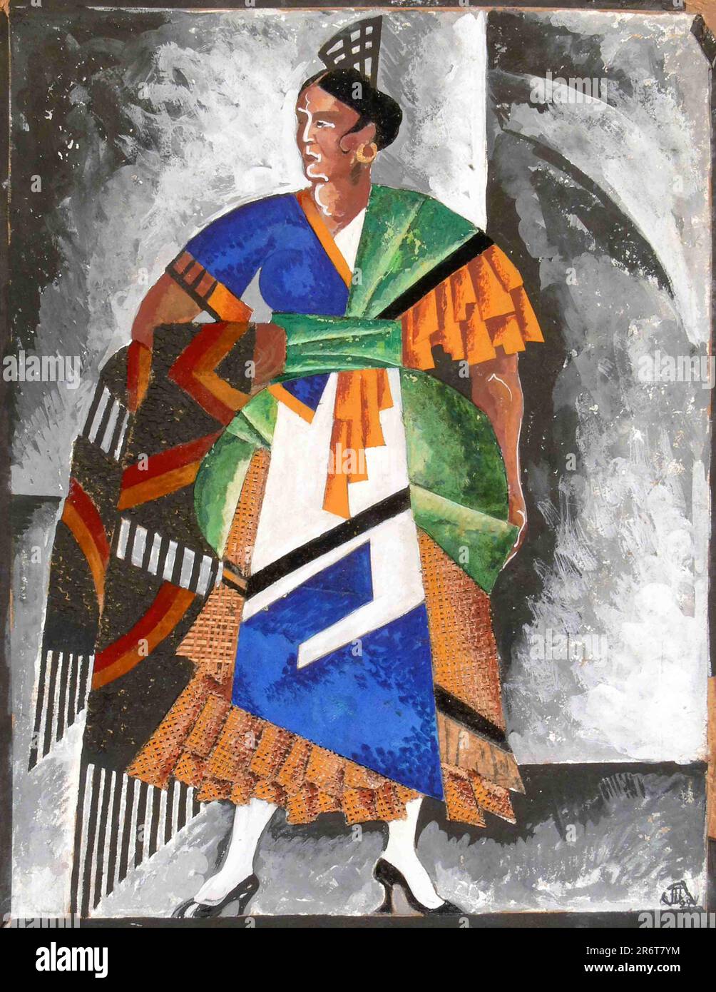 Costume design for the play Terra Baixa (Manelik from the mountains) by Àngel Guimerá. Museum: State Central A. Bakhrushin Theatre Museum, Moscow. Author: Alexander Alexeyevich Taldykin. Stock Photo