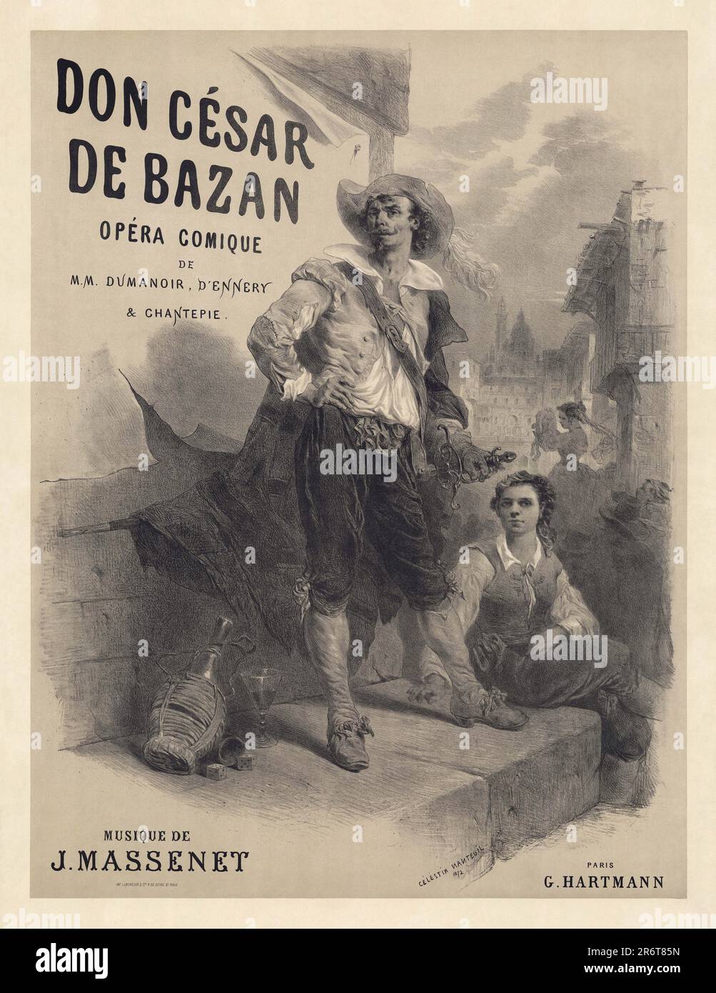 Poster for the Opera 'Don César de Bazan' by Jules Massenet. Museum: PRIVATE COLLECTION. Author: Célestin François Nanteuil. Stock Photo