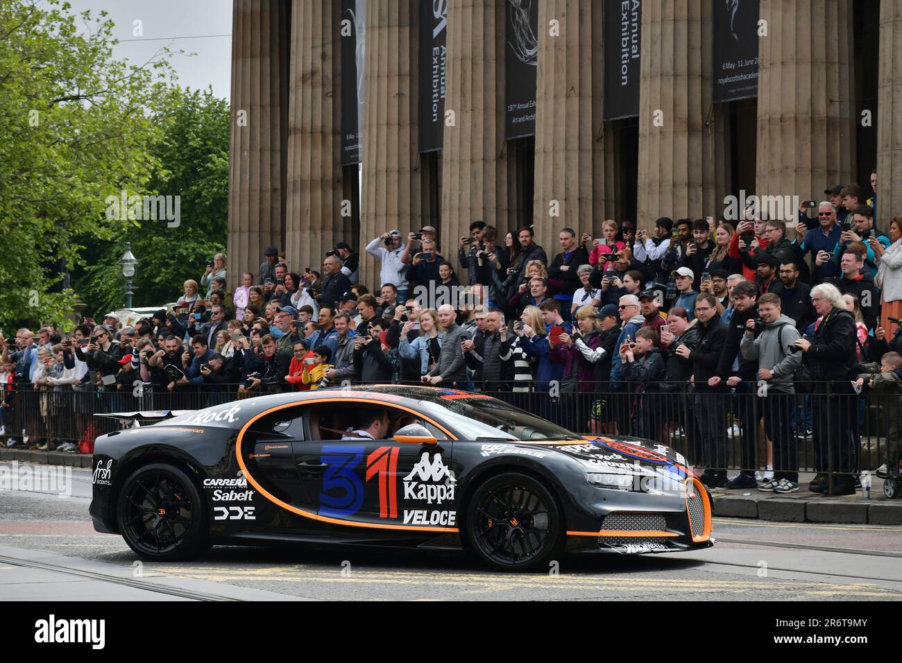 Edinburgh Scotland, UK 11 June 2023. High performance cars drive