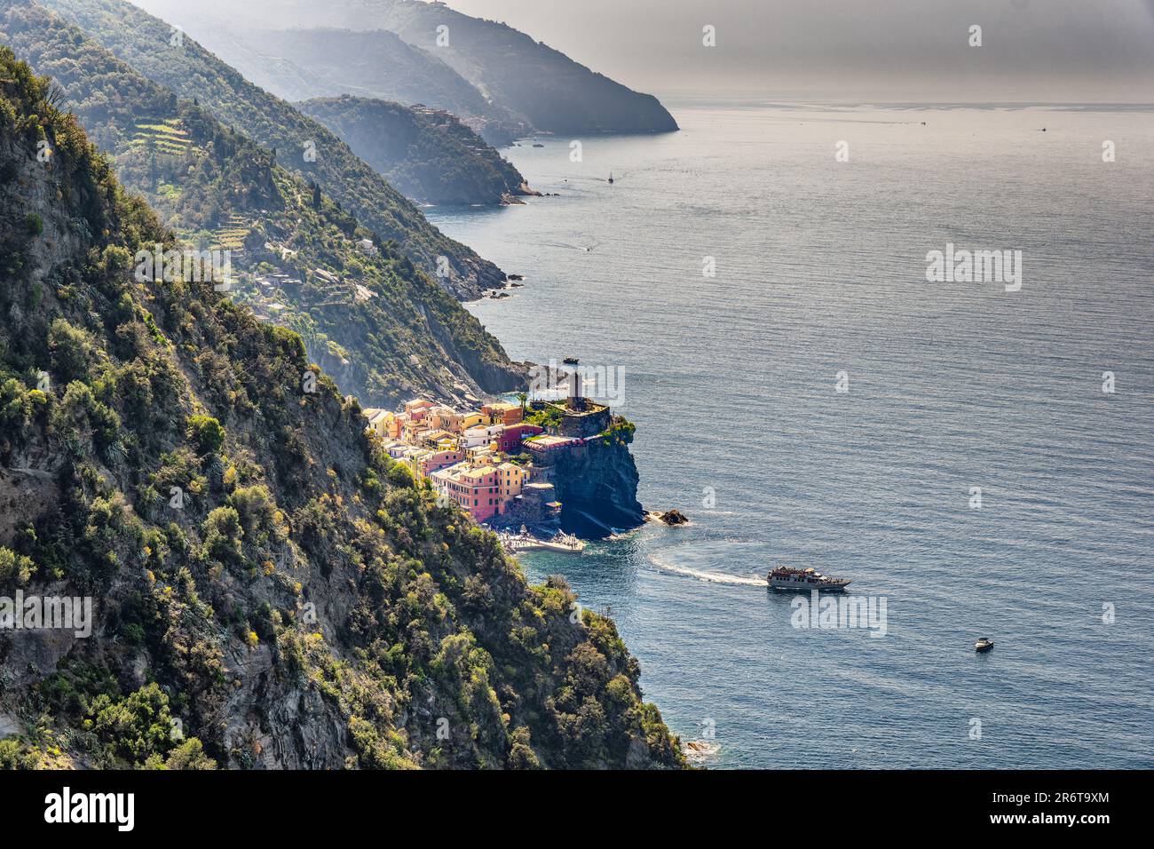 Path for walking between Monterosso and Vernazza Cinque Terre, Italy