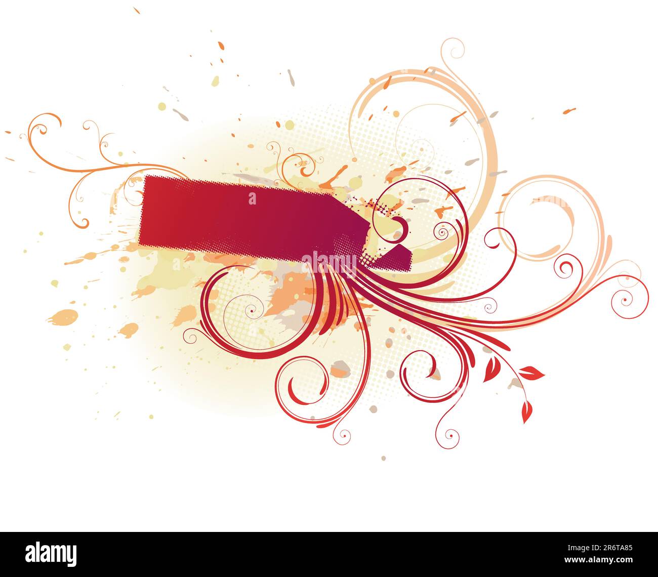Vector illustration of Grunge Floral frame Stock Vector Image & Art - Alamy