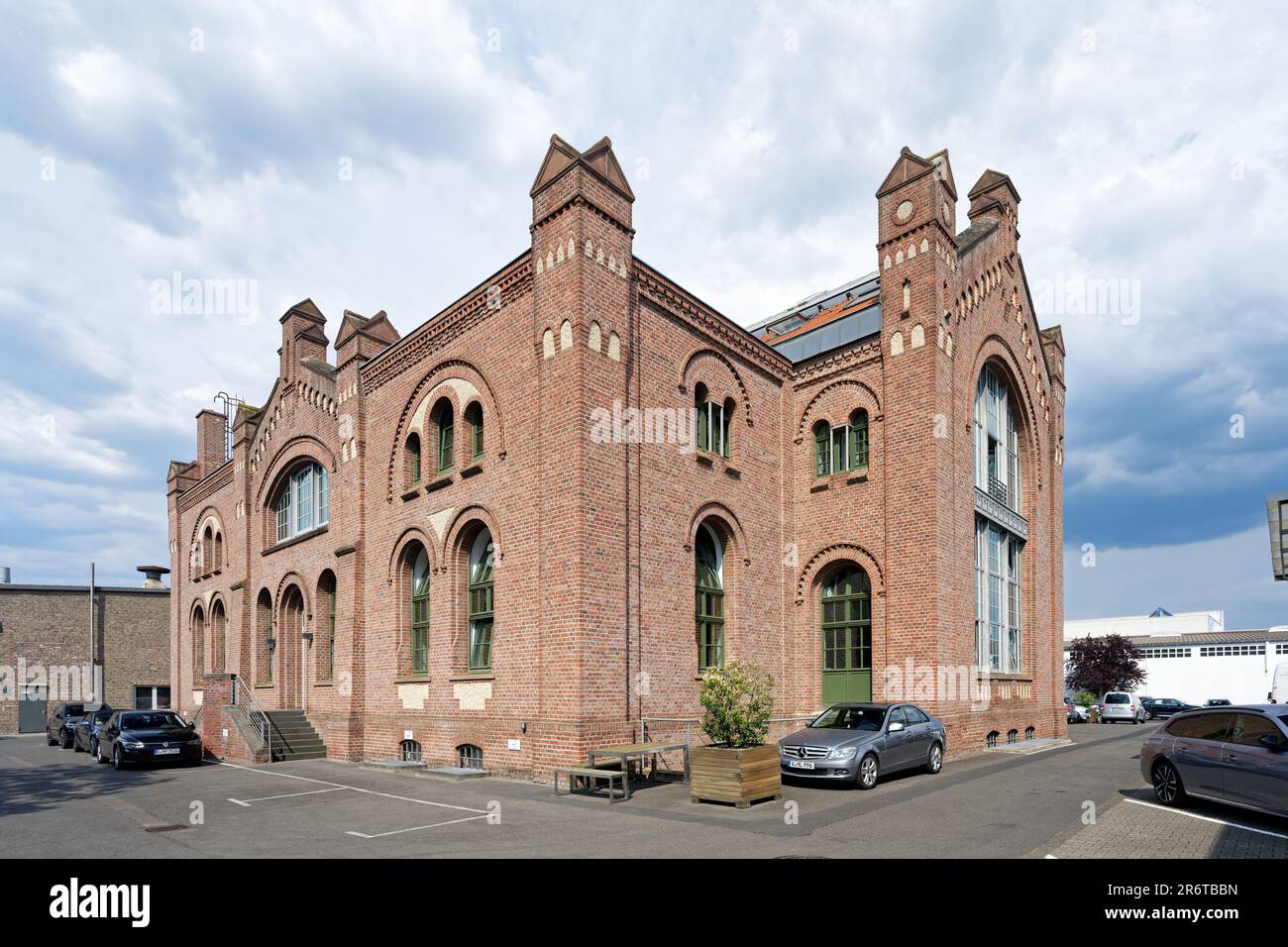 Cologne, Germany June 6 2023: restored historical factory building from the end of the 19th century on the site of the former gasworks in Ehrenfeld Stock Photo