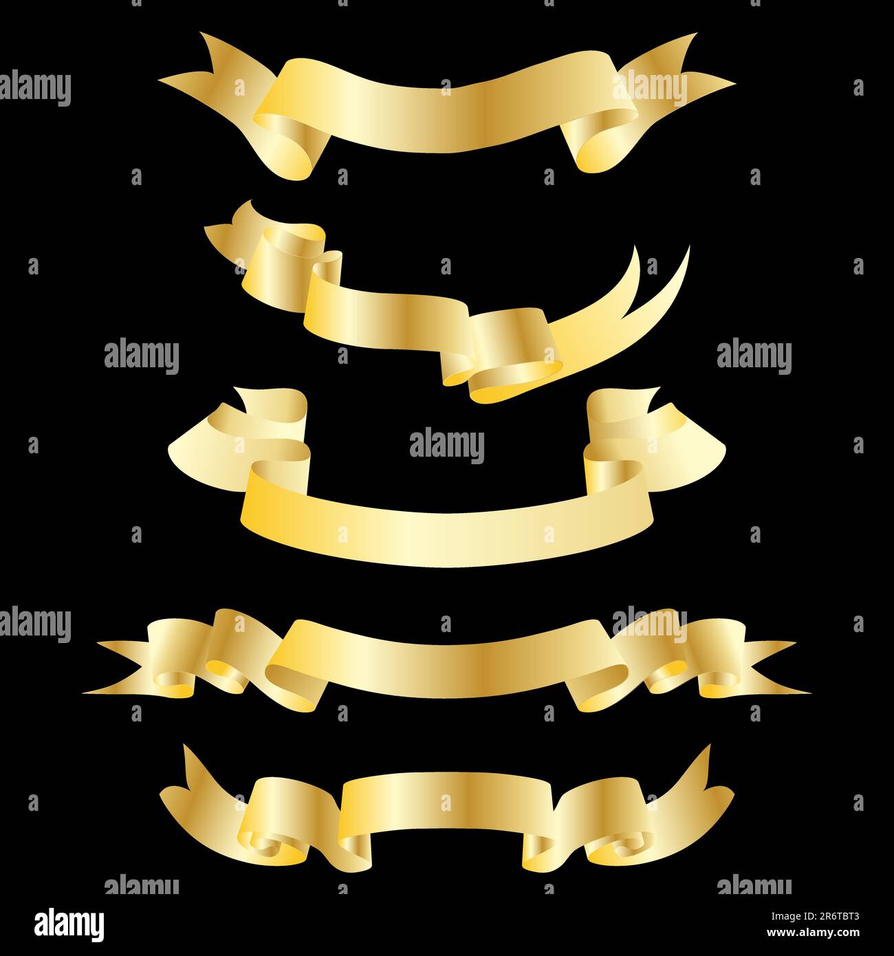 Set of different vector ribbons on white background Stock Vector Image ...