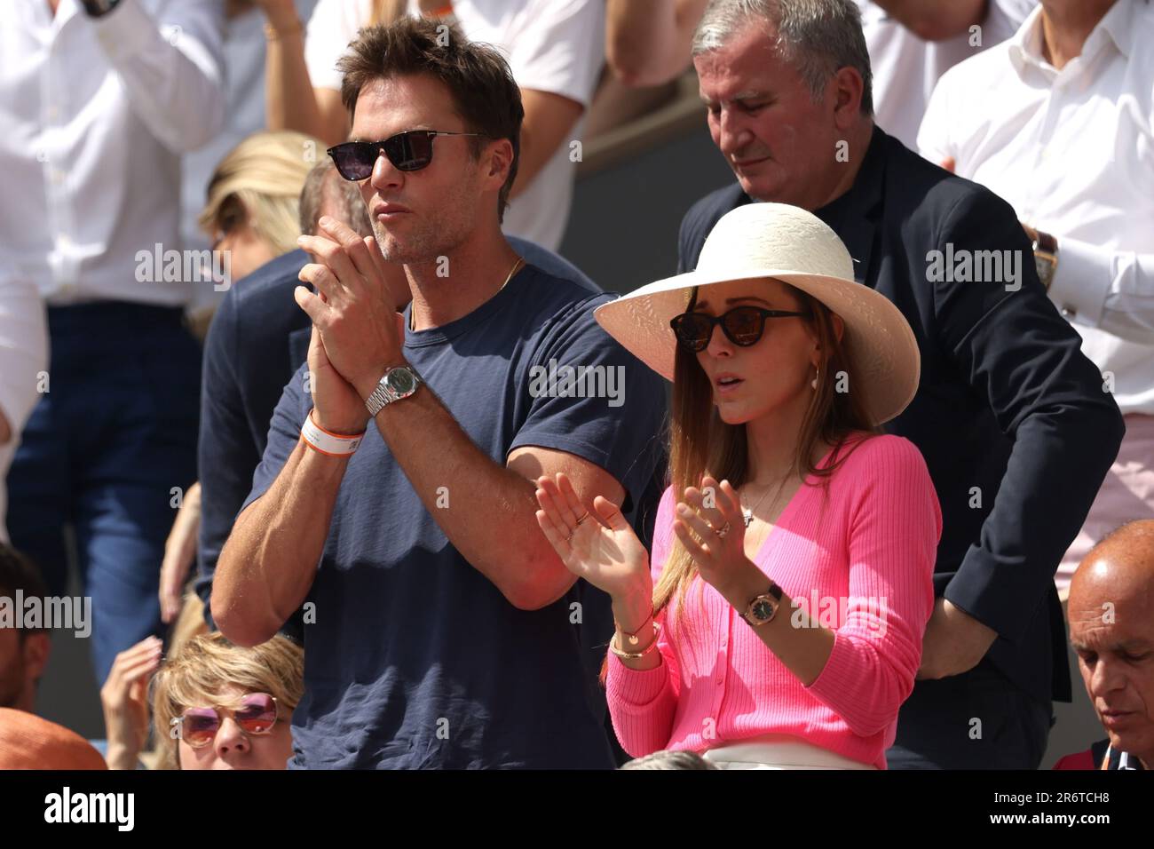 Paris, France. 11th June, 2023. Tom Brady (l) and Jelena Djokovic at ...