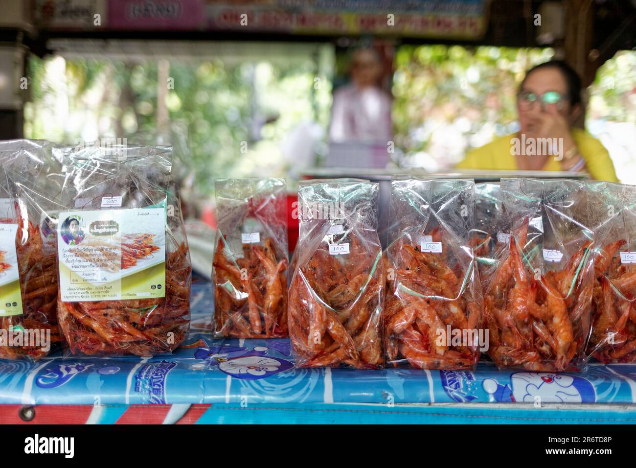 Food on display on a local food market in Bangkok, Thailand. Stock Photo