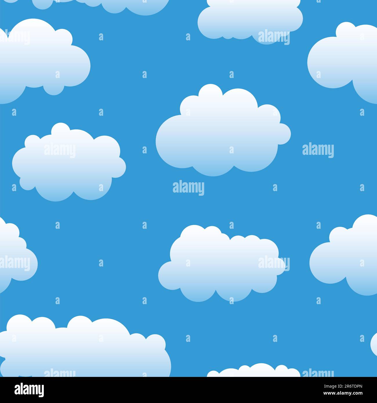 Abstract clouds background. Seamless. White - blue palette. Vector illustration. Stock Vector