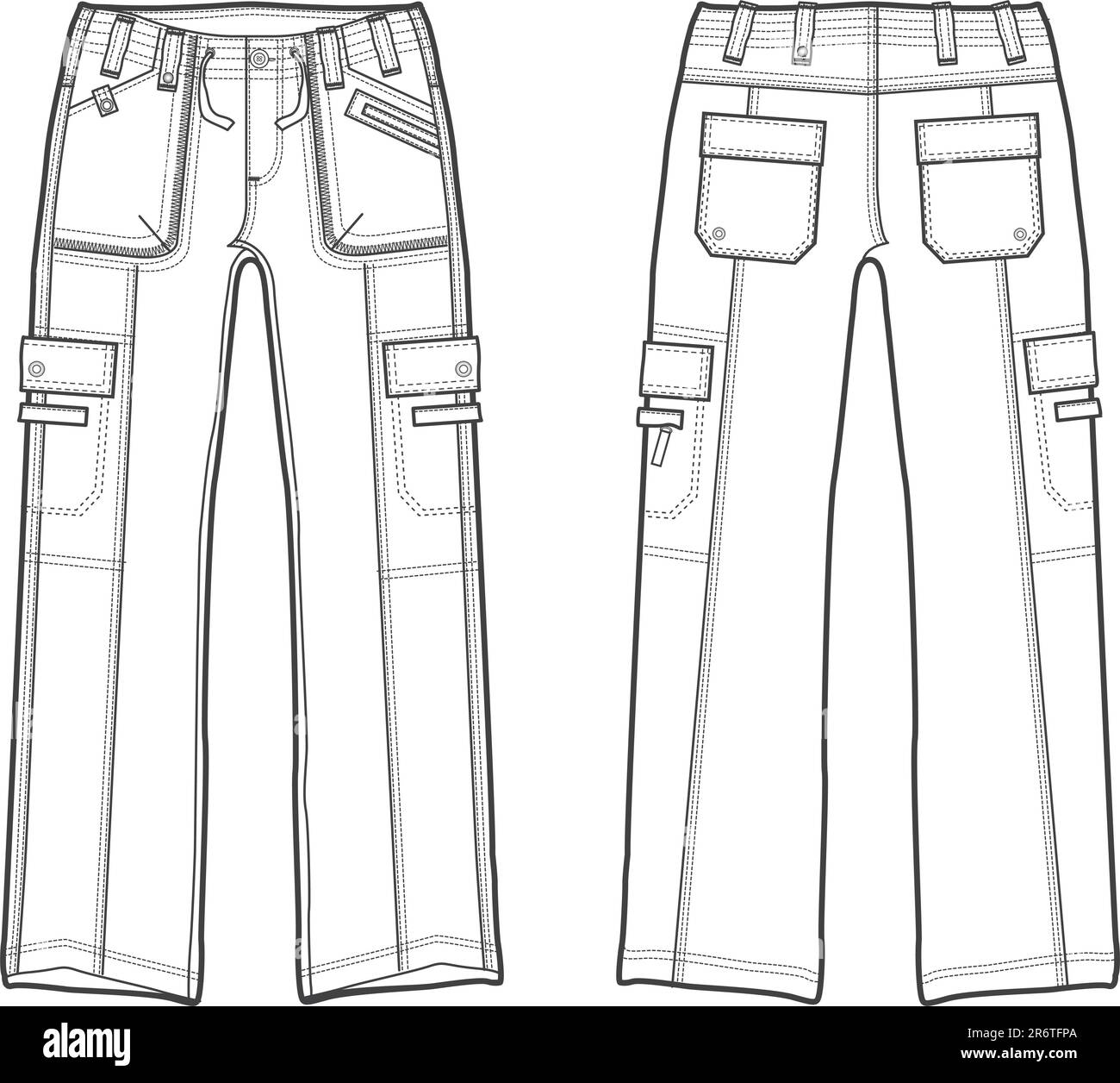 Women cargo pants Stock Vector Images Alamy