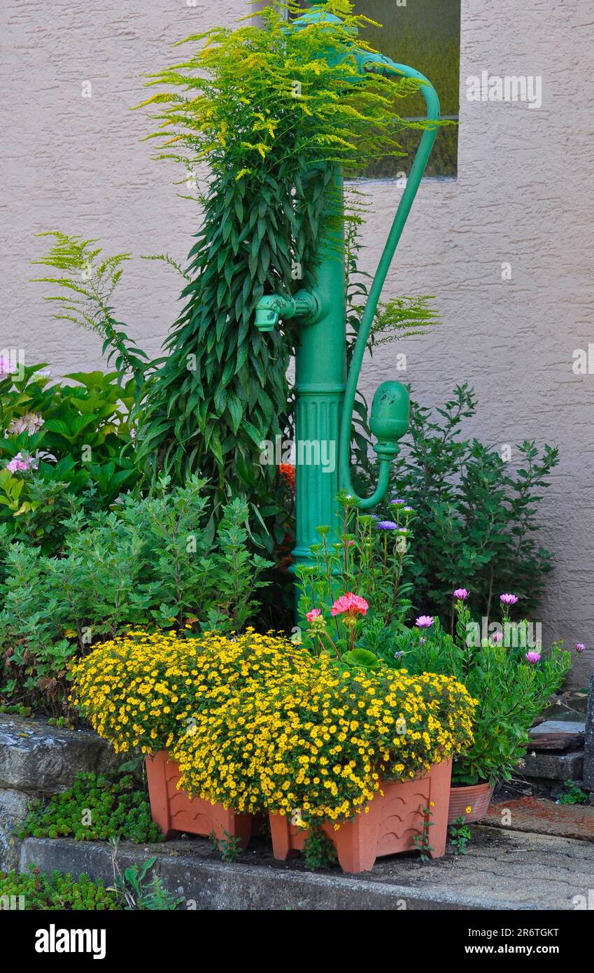 House well in the front garden Stock Photo - Alamy