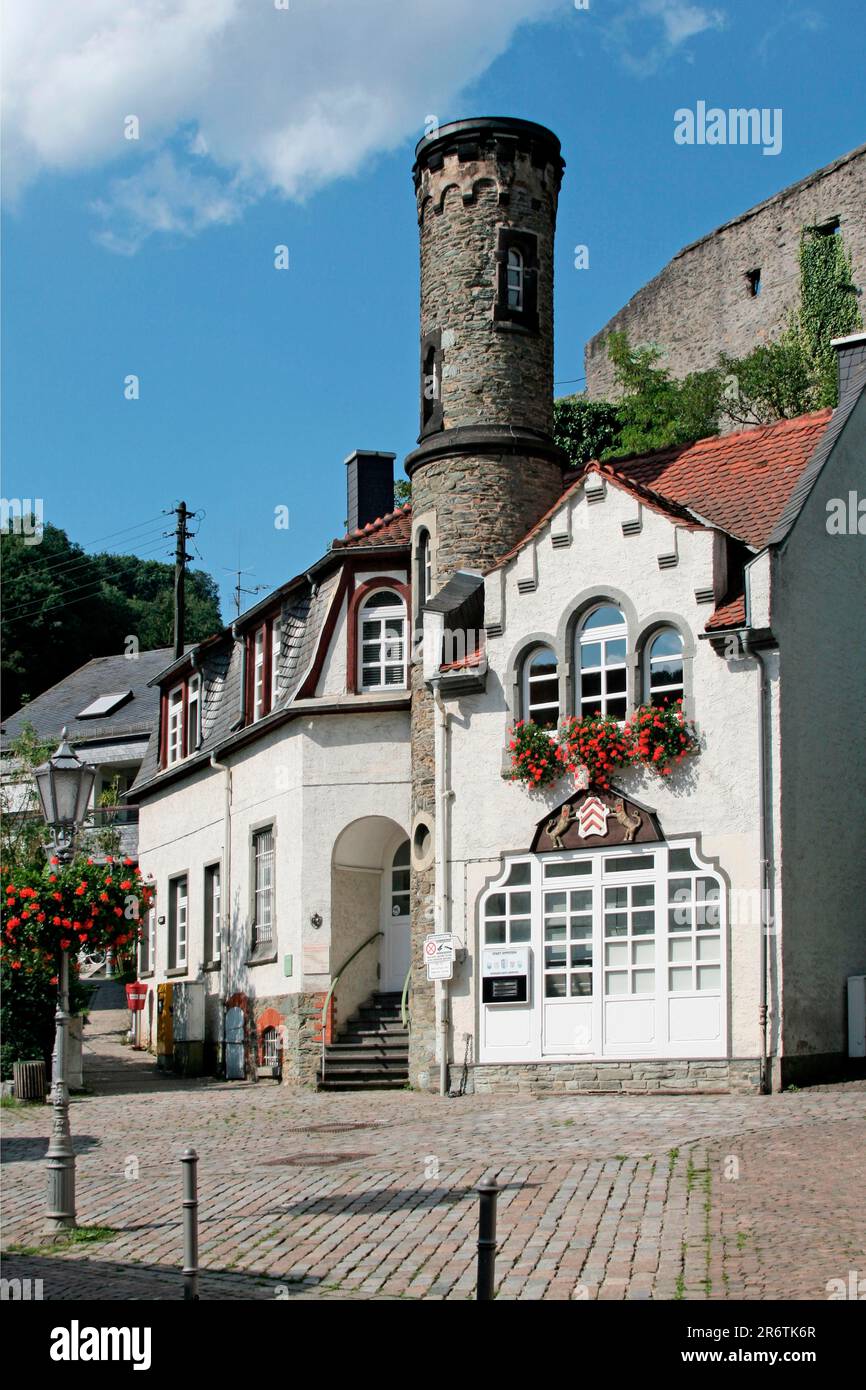 Former fire station, old town, Eppstein, Hesse, built 1902, Germany Stock Photo