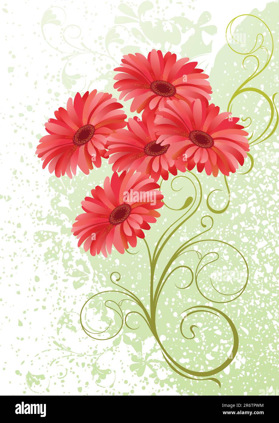 Gerbera Vector Pink daisy gerbera yellow Stock Vector Images - Alamy