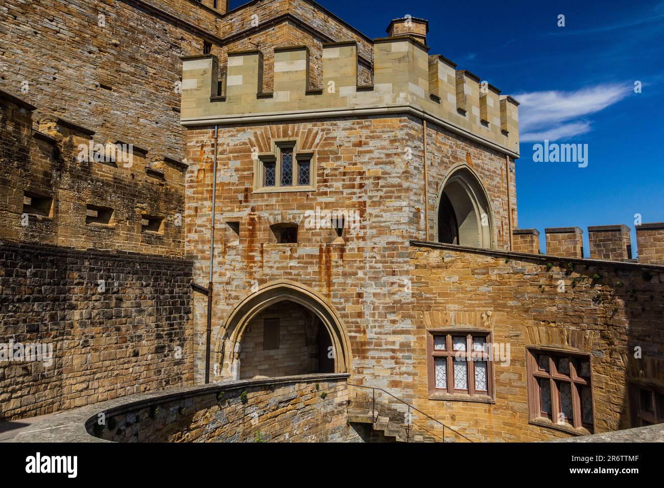 Gate of Hohenzollern Castle in the state of Baden-Wuerttemberg, Germany ...